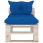 vidaXL Garten-Paletten-Mittelsofa mit Kissen Kiefernholz vidaXL Garten-Paletten-Mittelsofa mit Kissen Kiefernholz