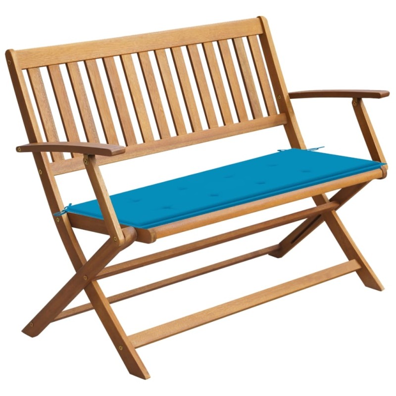 vidaXL Gartenbank mit Auflage 120 cm Massivholz Akazie vidaXL Gartenbank mit Auflage 120 cm Massivholz Akazie