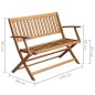 vidaXL Gartenbank mit Auflage 120 cm Massivholz Akazie vidaXL Gartenbank mit Auflage 120 cm Massivholz Akazie