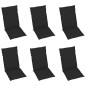 vidaXL Klappbare Gartenstühle 6 Stk. mit Auflagen Massivholz Akazie vidaXL Klappbare Gartenstühle 6 Stk. mit Auflagen Massivholz Akazie