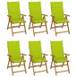 vidaXL Klappbare Gartenstühle 6 Stk. mit Auflagen Massivholz Akazie vidaXL Klappbare Gartenstühle 6 Stk. mit Auflagen Massivholz Akazie