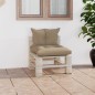 vidaXL Garten-Mittelsofa aus Paletten mit Kissen Kiefernholz vidaXL Garten-Mittelsofa aus Paletten mit Kissen Kiefernholz