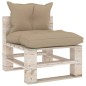 vidaXL Garten-Mittelsofa aus Paletten mit Kissen Kiefernholz vidaXL Garten-Mittelsofa aus Paletten mit Kissen Kiefernholz