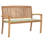 vidaXL Stapelbare Gartenbank mit Auflage 128,5 cm Massivholz Teak vidaXL Stapelbare Gartenbank mit Auflage 128,5 cm Massivholz Teak