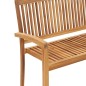 vidaXL Stapelbare Gartenbank mit Auflage 128,5 cm Massivholz Teak vidaXL Stapelbare Gartenbank mit Auflage 128,5 cm Massivholz Teak