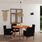 vidaXL 5-tlg. Garten-Essgruppe Schwarz vidaXL 5-tlg. Garten-Essgruppe Schwarz