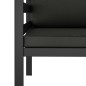 Einzelsofa mit Kissen Aluminium Anthrazit Einzelsofa mit Kissen Aluminium Anthrazit