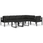 Einzelsofa mit Kissen Aluminium Anthrazit Einzelsofa mit Kissen Aluminium Anthrazit