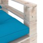 vidaXL Garten-Palettensofa mit Blauen Kissen Kiefernholz vidaXL Garten-Palettensofa mit Blauen Kissen Kiefernholz