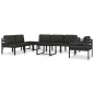 Einzelsofa mit Kissen Aluminium Anthrazit Einzelsofa mit Kissen Aluminium Anthrazit