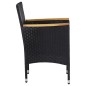 vidaXL 7-tlg. Garten-Essgruppe Poly Rattan Schwarz vidaXL 7-tlg. Garten-Essgruppe Poly Rattan Schwarz