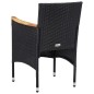 vidaXL 7-tlg. Garten-Essgruppe Poly Rattan Schwarz vidaXL 7-tlg. Garten-Essgruppe Poly Rattan Schwarz