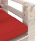 vidaXL Outdoor-Sofa Paletten mit Kissen in Rot Kiefernholz vidaXL Outdoor-Sofa Paletten mit Kissen in Rot Kiefernholz