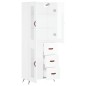 vidaXL Highboard Hochglanz-Weiß 69,5x34x180 cm Holzwerkstoff vidaXL Highboard Hochglanz-Weiß 69,5x34x180 cm Holzwerkstoff