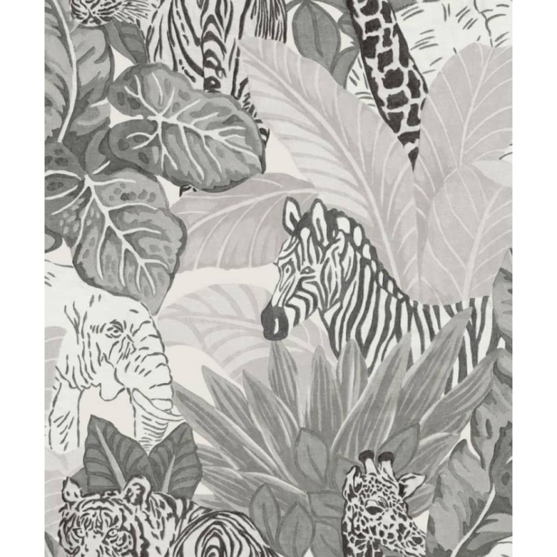 Good Vibes Tapete Jungle Animals Grau und Schwarz Good Vibes Tapete Jungle Animals Grau und Schwarz