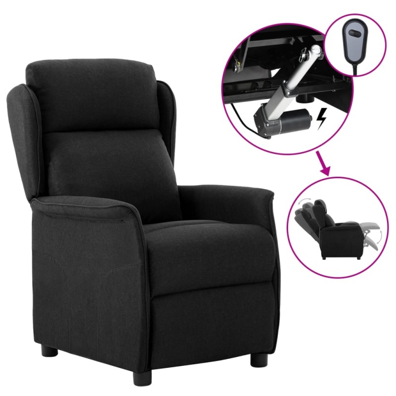 vidaXL Relaxsessel Elektrisch Schwarz Stoff vidaXL Relaxsessel Elektrisch Schwarz Stoff