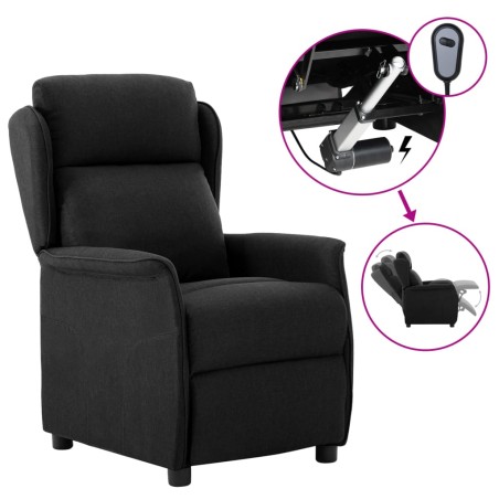 vidaXL Relaxsessel Elektrisch Schwarz Stoff