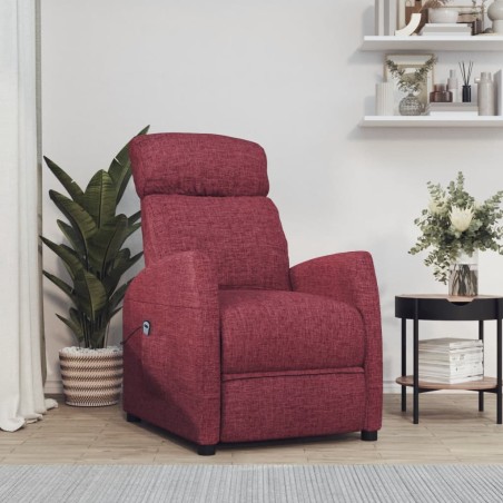 vidaXL Relaxsessel Elektrisch Weinrot Stoff