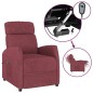 vidaXL Relaxsessel Elektrisch Weinrot Stoff vidaXL Relaxsessel Elektrisch Weinrot Stoff