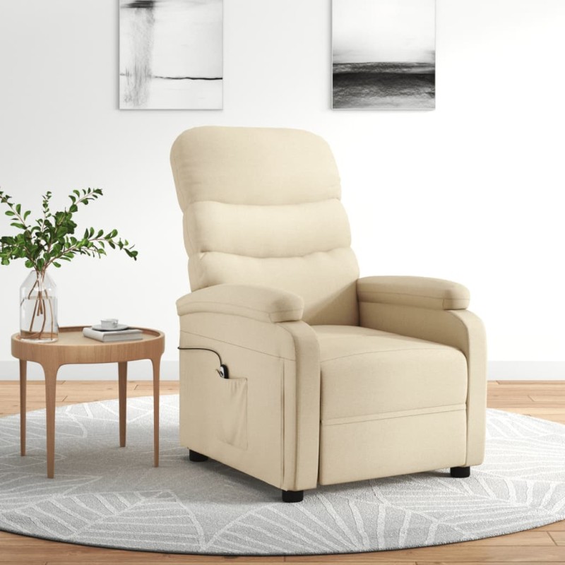 vidaXL Relaxsessel Elektrisch Creme Stoff vidaXL Relaxsessel Elektrisch Creme Stoff