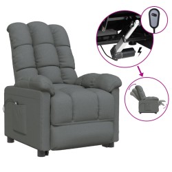 vidaXL Relaxsessel Elektrisch Dunkelgrau Stoff