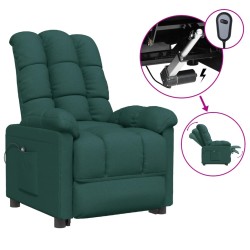 vidaXL Relaxsessel Elektrisch Dunkelgrün Stoff