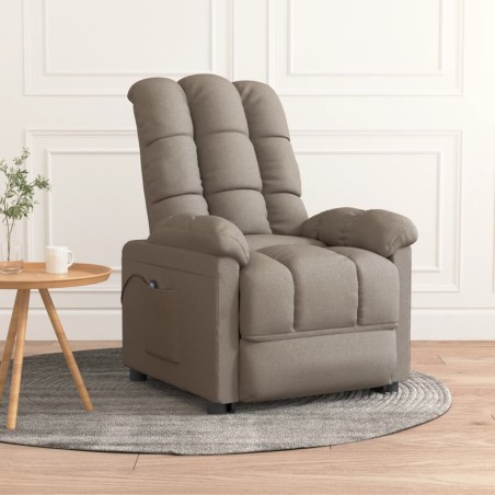 vidaXL Relaxsessel Elektrisch Taupe Stoff