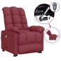 vidaXL Massagesessel Elektrisch Weinrot Stoff vidaXL Massagesessel Elektrisch Weinrot Stoff