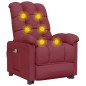 vidaXL Massagesessel Elektrisch Weinrot Stoff vidaXL Massagesessel Elektrisch Weinrot Stoff