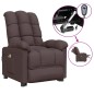 vidaXL Massagesessel Elektrisch Dunkelbraun Stoff vidaXL Massagesessel Elektrisch Dunkelbraun Stoff