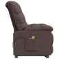 vidaXL Massagesessel Elektrisch Dunkelbraun Stoff vidaXL Massagesessel Elektrisch Dunkelbraun Stoff