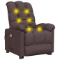 vidaXL Massagesessel Elektrisch Dunkelbraun Stoff vidaXL Massagesessel Elektrisch Dunkelbraun Stoff