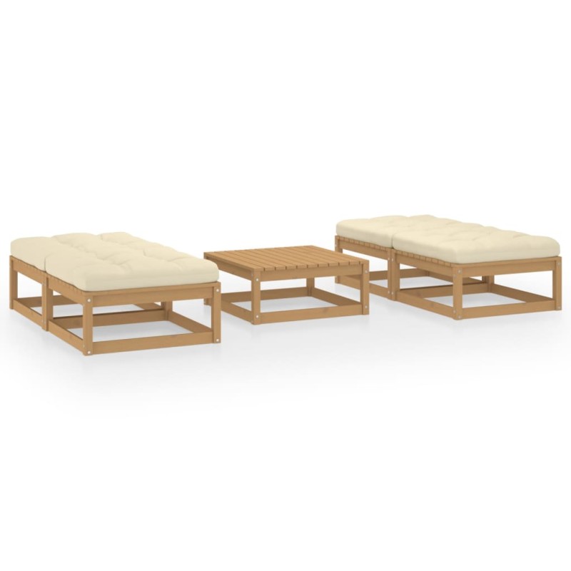 vidaXL 5-tlg. Garten-Lounge-Set mit Kissen Kiefer Massivholz vidaXL 5-tlg. Garten-Lounge-Set mit Kissen Kiefer Massivholz