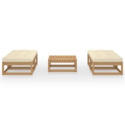 vidaXL 5-tlg. Garten-Lounge-Set mit Kissen Kiefer Massivholz