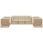 vidaXL 7-tlg. Garten-Lounge-Set mit Kissen Kiefer Massivholz vidaXL 7-tlg. Garten-Lounge-Set mit Kissen Kiefer Massivholz