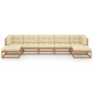 vidaXL 7-tlg Garten-Lounge-Set mit Kissen Honigbraun Massivholz Kiefer vidaXL 7-tlg Garten-Lounge-Set mit Kissen Honigbraun Massivholz Kiefer