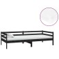 vidaXL Tagesbett mit Matratze 90x200 cm Schwarz Kiefer Massivholz vidaXL Tagesbett mit Matratze 90x200 cm Schwarz Kiefer Massivholz