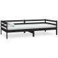 vidaXL Tagesbett mit Matratze 90x200 cm Schwarz Kiefer Massivholz vidaXL Tagesbett mit Matratze 90x200 cm Schwarz Kiefer Massivholz