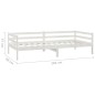 vidaXL Tagesbett mit Matratze 90x200 cm Weiß Kiefer Massivholz vidaXL Tagesbett mit Matratze 90x200 cm Weiß Kiefer Massivholz