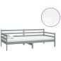vidaXL Tagesbett mit Matratze 90x200 cm Grau Kiefer Massivholz vidaXL Tagesbett mit Matratze 90x200 cm Grau Kiefer Massivholz