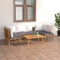 vidaXL 7-tlg. Garten-Lounge-Set mit Kissen Massivholz Akazie vidaXL 7-tlg. Garten-Lounge-Set mit Kissen Massivholz Akazie