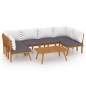 vidaXL 7-tlg. Garten-Lounge-Set mit Kissen Massivholz Akazie vidaXL 7-tlg. Garten-Lounge-Set mit Kissen Massivholz Akazie