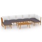 vidaXL 8-tlg. Garten-Lounge-Set mit Kissen Massivholz Akazie vidaXL 8-tlg. Garten-Lounge-Set mit Kissen Massivholz Akazie