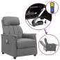 vidaXL Massagesessel mit Aufstehhilfe Grau Kunstleder vidaXL Massagesessel mit Aufstehhilfe Grau Kunstleder