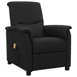 vidaXL Massagesessel mit Aufstehhilfe Schwarz Stoff