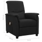 vidaXL Massagesessel mit Aufstehhilfe Schwarz Stoff vidaXL Massagesessel mit Aufstehhilfe Schwarz Stoff