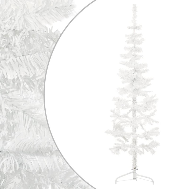 vidaXL Künstlicher Halb-Weihnachtsbaum mit Ständer Schlank Weiß 120 cm vidaXL Künstlicher Halb-Weihnachtsbaum mit Ständer Schlank Weiß 120 cm