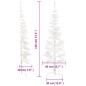 vidaXL Künstlicher Halb-Weihnachtsbaum mit Ständer Schlank Weiß 120 cm vidaXL Künstlicher Halb-Weihnachtsbaum mit Ständer Schlank Weiß 120 cm