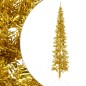 vidaXL Künstlicher Halb-Weihnachtsbaum mit Ständer Schlank Gold 240 cm vidaXL Künstlicher Halb-Weihnachtsbaum mit Ständer Schlank Gold 240 cm