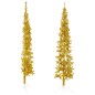 vidaXL Künstlicher Halb-Weihnachtsbaum mit Ständer Schlank Gold 240 cm vidaXL Künstlicher Halb-Weihnachtsbaum mit Ständer Schlank Gold 240 cm